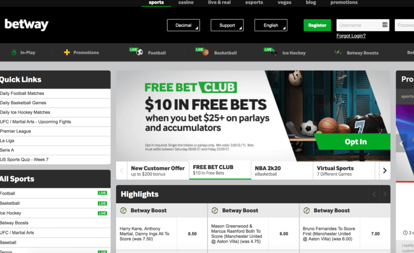 Betway Desktop Platform betway_table