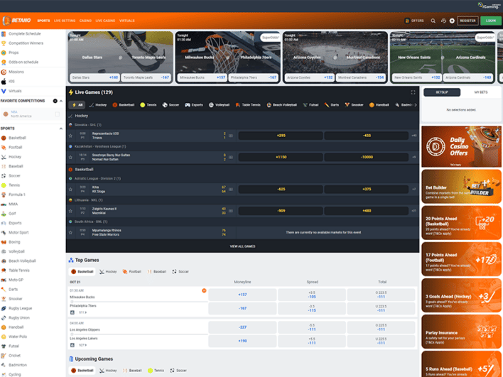 Betano Interface