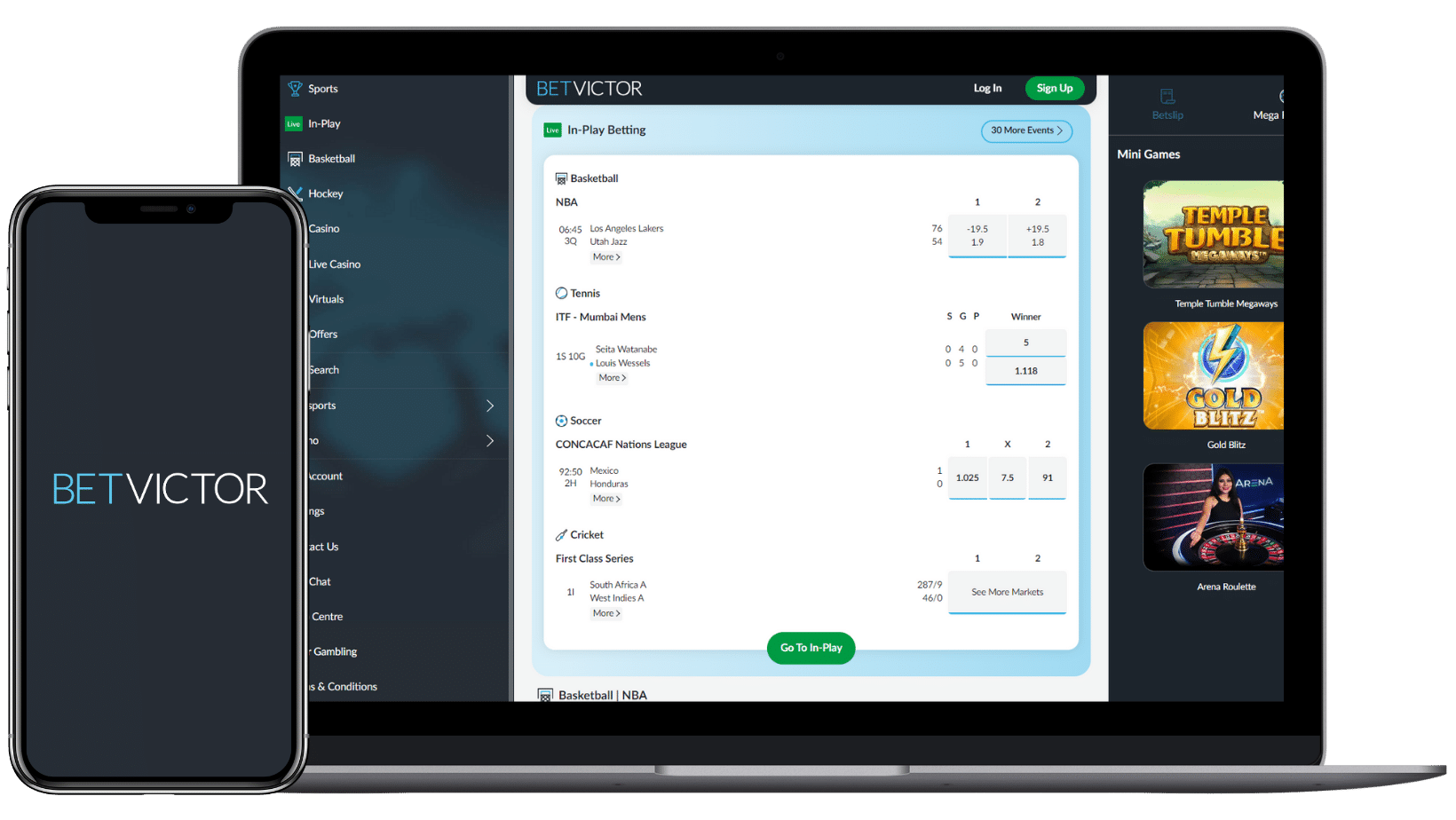 A screenshot of betvictor's user interface. betvictor is one of the best sportbooks in canada.
