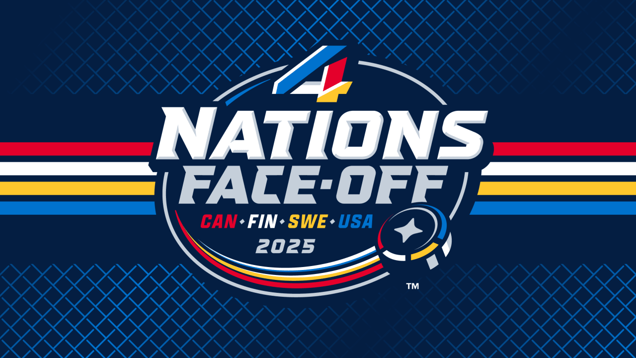 The official logo for the 2025 NHL 4 Nations Face-Off tournament. Current 4 nations face odds favour both Canada and the United States.