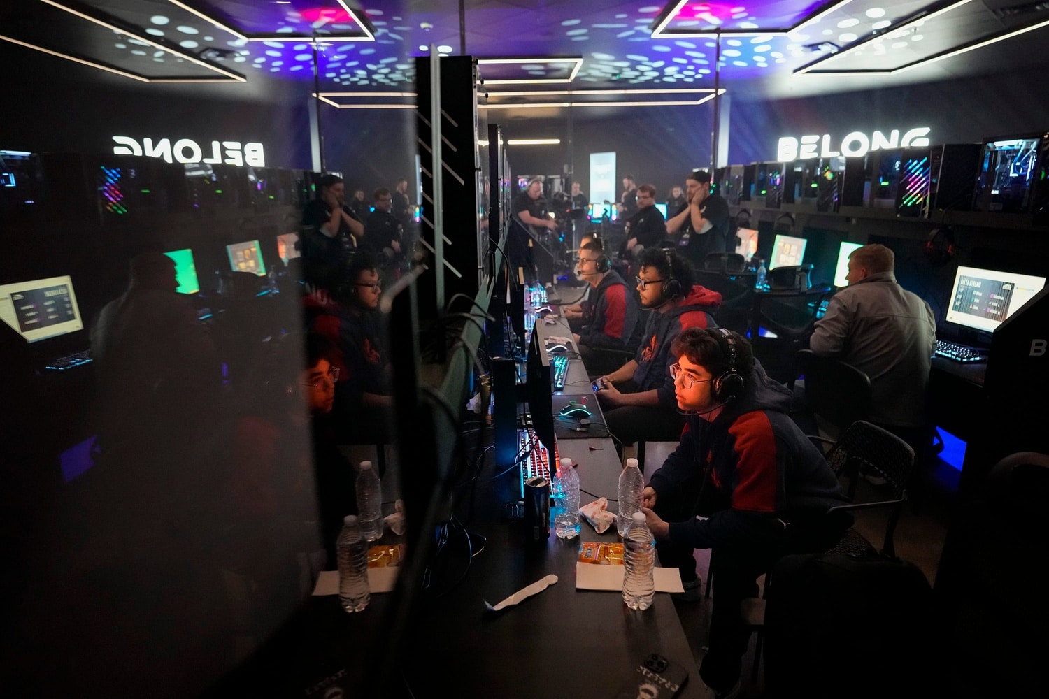 The Paris Legion team competes in the Call of Duty League Pro-Am Classic esports tournament at Belong Gaming Arena in Columbus on May 6, 2022.
